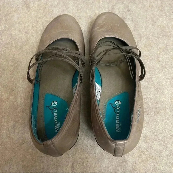 Merrell Cycling Evera Cross Gray Leather Slip on Performance Heels Women’s 7.5 - Picture 9 of 12
